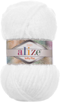 Пряжа для вязания Alize Softy Plus 100% микрополиэстер / 55 (120м, белый) - 