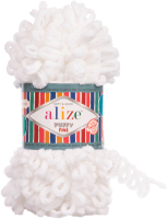 Пряжа для вязания Alize Puffy fine 100% микрополиэстер / 55 (14.5м, белый) - 