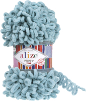 Пряжа для вязания Alize Puffy fine 100% микрополиэстер / 414 (14.5м, лазурный) - 