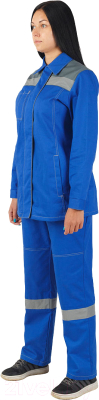 Комплект рабочей одежды Sardoba Tekstil Смена женский (р-р 40-42 / 158-164, василек / серый)
