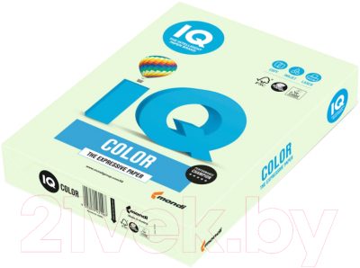 Бумага IQ Color А4 80 г/м / GN27 (500л, светло-зеленый)