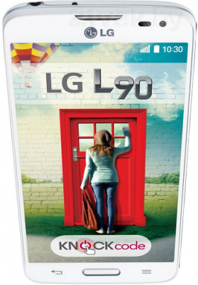 Смартфон LG L90 / D405 (белый) - вид сверху