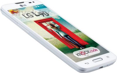 Смартфон LG L90 / D405 (белый) - полубоком