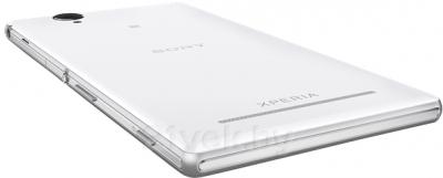 Смартфон Sony Xperia T2 Ultra Dual / D5322 (белый) - вид лежа