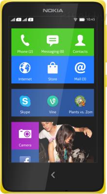 Смартфон Nokia X (желтый) - общий вид