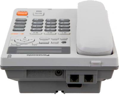 Проводной телефон Panasonic KX-TS2570 (белый) - вид сбоку