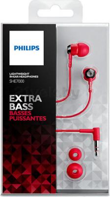 Наушники Philips SHE7000/10 (Red) - упаковка