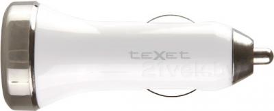 Зарядное устройство автомобильное Texet TPC-1006 (белый) - вид сбоку