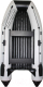 Надувная лодка Vivax Т360Р с жестким полом (с килем, серый/черный) - 