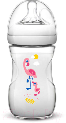Бутылочка для кормления Philips AVENT Natural Фламинго / SCF627/21 (260мл)