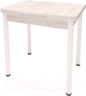 Обеденный стол Millwood Алтай-03 120x80 (дуб белый Craft/металл белый)