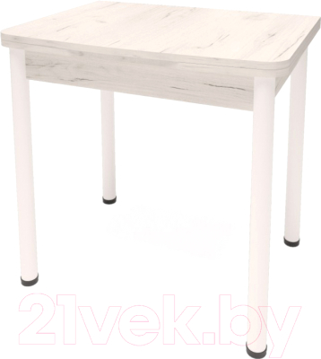 Обеденный стол Millwood Алтай-04 (дуб белый Craft/металл белый)