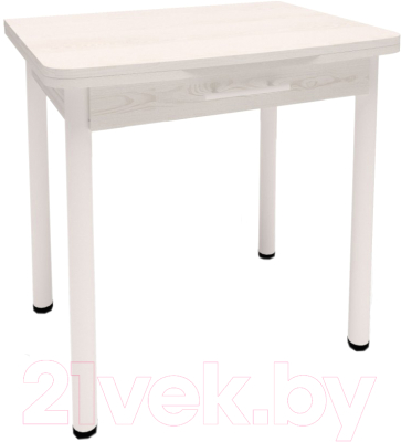 Обеденный стол Millwood Алтай-04 Комфорт (сосна белая Loft/металл белый)