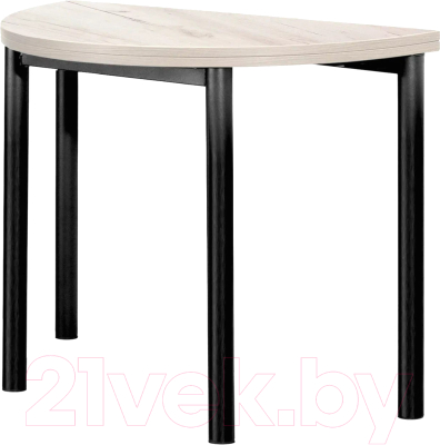 Обеденный стол Millwood Далис 1 (дуб белый Craft/металл черный)