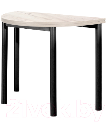 Обеденный стол Millwood Далис 2 (дуб белый Craft/металл черный)