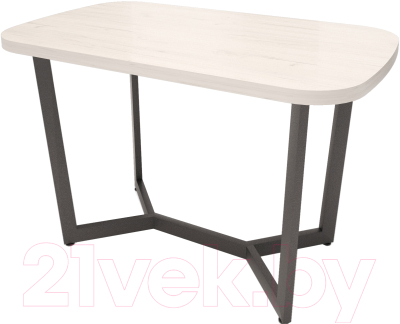 Обеденный стол Millwood Loft M Light 120x70 (дуб белый Craft/металл черный)