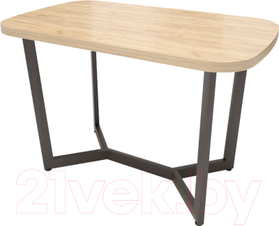 Обеденный стол Millwood Loft M Light 120x70 (дуб золотой Craft/металл черный)