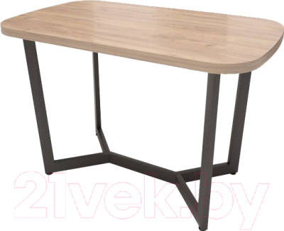 Обеденный стол Millwood Loft M Light 120x70 (дуб табачный Craft/металл черный)