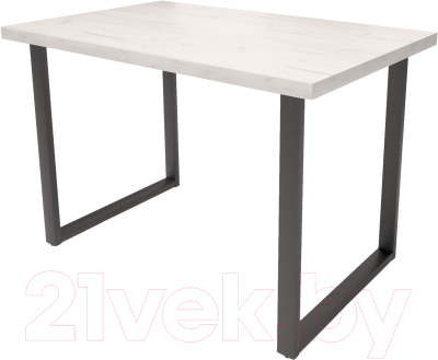 Обеденный стол Millwood Loft H Light 120x70 (дуб белый Craft/металл черный)