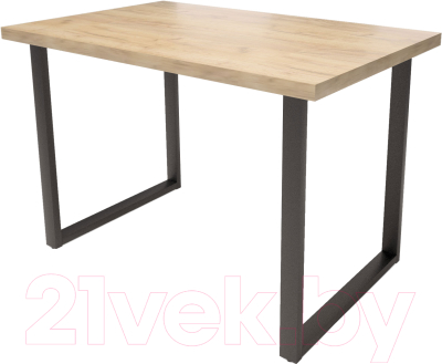 Обеденный стол Millwood Loft H Light 120x70 (дуб золотой Craft/металл черный)