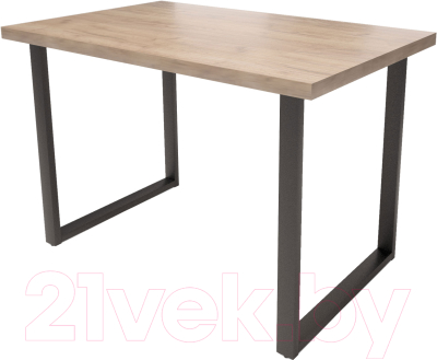 Обеденный стол Millwood Loft H Light 120x70 (дуб табачный Craft/металл черный)