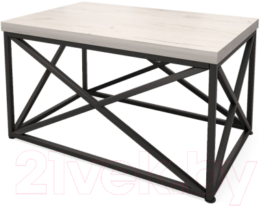 Журнальный столик Millwood Neo Loft CT-1 Л (дуб белый Craft/металл черный)
