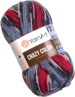 Пряжа для вязания Yarnart Crazy color 25% шерсть, 75% акрил / 164 (260м, принт) - 