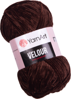 Пряжа для вязания Yarnart Velour 852 (170м, шоколад) - 