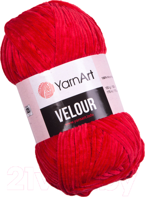Пряжа для вязания Yarnart Velour 846 (170м, красный)