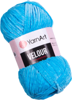 Пряжа для вязания Yarnart Velour 850 (170м, ярко-голубой) - 