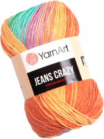 Пряжа для вязания Yarnart Jeans crazy 55% хлопок, 45% акрил / 8202 (160м, принт) - 
