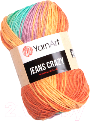 Пряжа для вязания Yarnart Jeans crazy 55% хлопок, 45% акрил / 8202 (160м, принт)