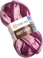 

Пряжа для вязания, Crazy color 25% шерсть, 75% акрил / 168