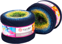 Пряжа для вязания Yarnart Flowers 55% хлопок, 45% полиакрил / 250 (1000м, разноцветный) - 