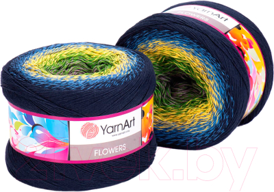 Пряжа для вязания Yarnart Flowers 55% хлопок, 45% полиакрил / 250 (1000м, разноцветный)