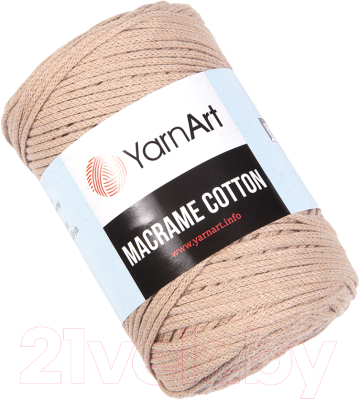 Пряжа для вязания Yarnart Macrame Cotton 20% полиэстер, 80% хлопок / 753 (225м, молочно-бежевый)