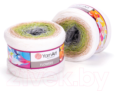 Пряжа для вязания Yarnart Flowers 55% хлопок, 45% полиакрил / 274 (1000м, разноцветный)