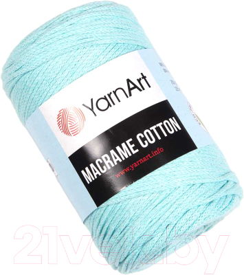 Пряжа для вязания Yarnart Macrame Cotton 20% полиэстер, 80% хлопок / 775 (225м, мята)