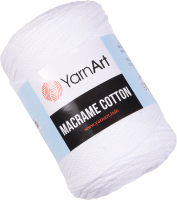 Пряжа для вязания Yarnart Macrame Cotton 20% полиэстер,80% хлопок / 751 (225м, белый) - 