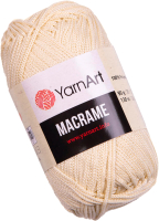 Пряжа для вязания Yarnart Макраме 100% полиэстер / 137 (130м, молочный) - 