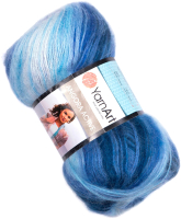 Пряжа для вязания Yarnart Angora Active 25% мохер, 75% акрил / 842 (500м, синий/голубой/белый) - 