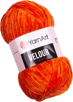 Пряжа для вязания Yarnart Velour 100% микрополиэстер / 865 (170м, рыжий) - 