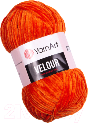 Пряжа для вязания Yarnart Velour 100% микрополиэстер / 865 (170м, рыжий)