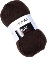 Пряжа для вязания Yarnart Elite 100% акрил / 217 (300м, темный шоколад) - 