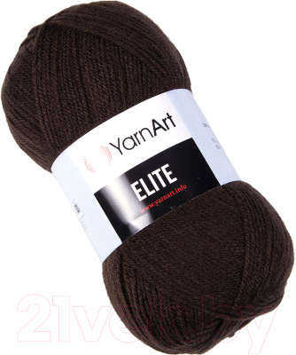Пряжа для вязания Yarnart Elite 100% акрил / 217 (300м, темный шоколад)