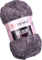Пряжа для вязания Yarnart Velour 100% микрополиэстер / 858 (170м, серый) - 