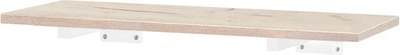 Полка Millwood Настенная с кронштейном 120x20 (дуб белый Craft/белый) - 