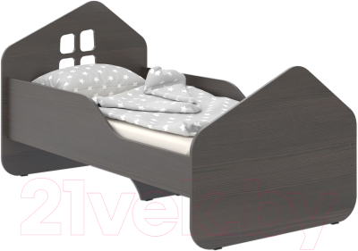 Стилизованная кровать детская Baby Master Lina (бодега темный)