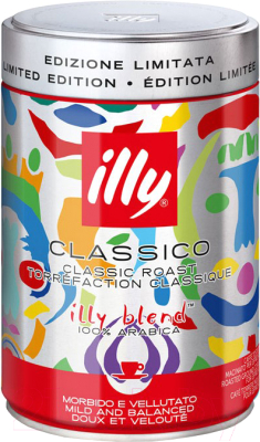 Кофе молотый illy Средней обжарки декорированная ж/б (250г)