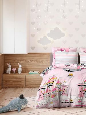 Изображение товара Комплект постельного белья Ночь нежна Кошечки-Принцессы. Поплин 1.5 сп. 70x70 / 9183-1+9187-2